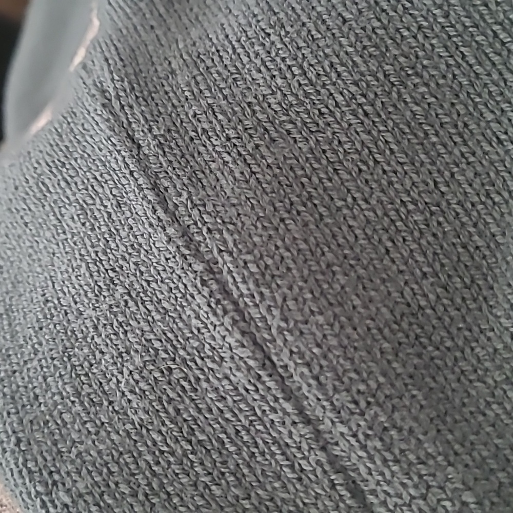 Hollister Sage Green Sweater Knit Dress with White Accents Y10 - Picture 6 of 6